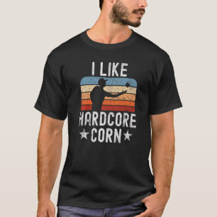 T-shirt Humour Adulte J'Aime Hardcore Corn Sac Toss Cornho