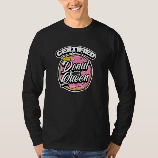 T-shirt Humour alimentaire Queen Donut Certified Donut pou (Devant)