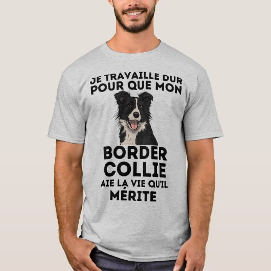 T-shirt humour border collie (Devant)
