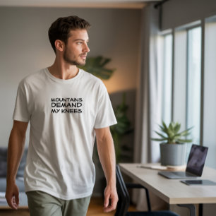 T-shirt Humour camping randonnée noir