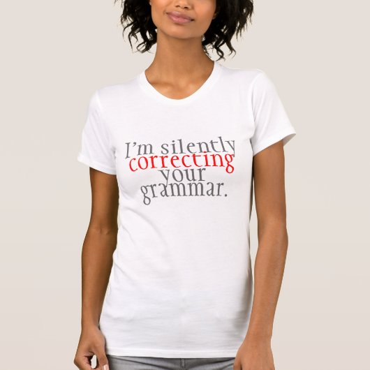 T-shirt humour : correction de la grammaire (Devant)