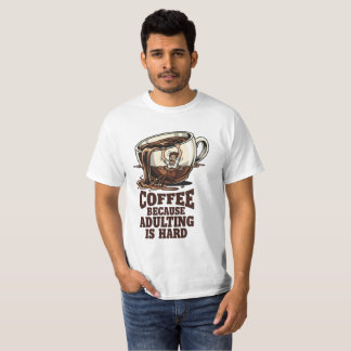 T-shirt Humour d'Adulte Qui Se Reconnaît Amoureux du Café