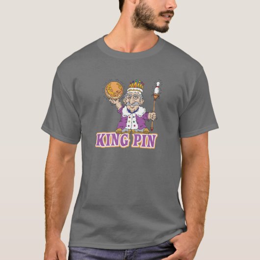 T-shirt humour de bowling king pin (Devant)