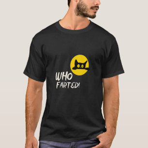 T-shirt Humour de chat drôle, plaisir de kitty, chat noir,