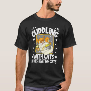 T-shirt Humour de chat pour femme d'hiver Chat mignon endo