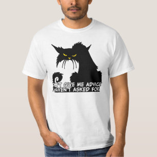 T-shirt Humour de conseil de chat noir