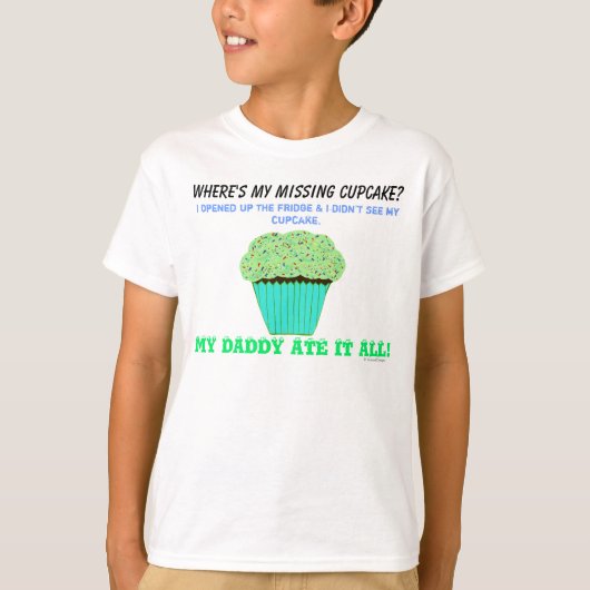 T-shirt Humour de Cupcake Green Frosting pour enfants (Devant)