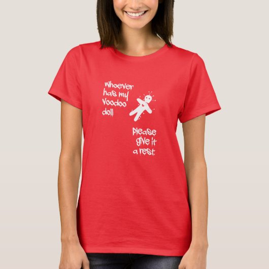 T-shirt Humour de Funny. Voodoo Doll Halloween (Devant)