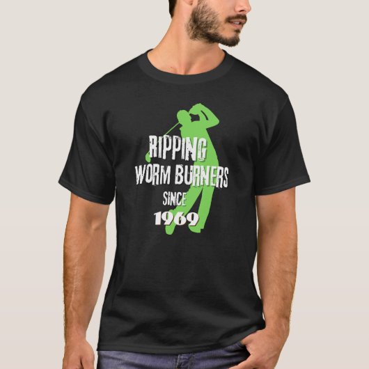 T-shirt Humour de golf - Worm Burners - (Devant)