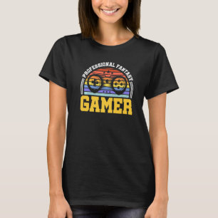 T-shirt Humour de joueur de fantasy professionnel Rétro je