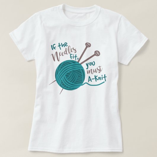 T-shirt Humour de l'aile de Tricot de Yarn Knitter (Design devant)