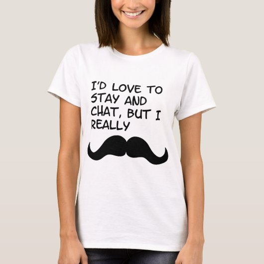 T-shirt Humour de moustache (Devant)