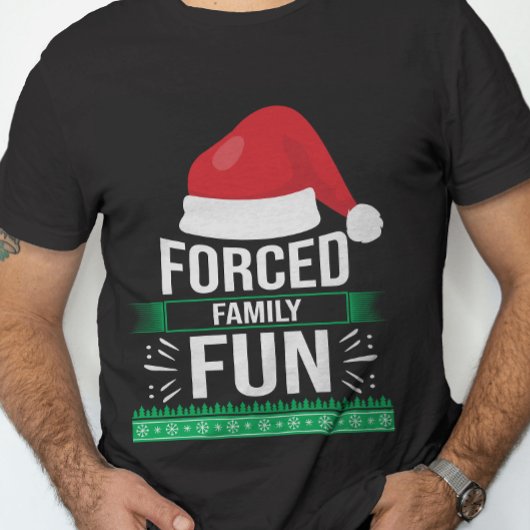 T-shirt Humour de Noël de fête de famille forcée