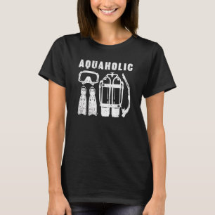 T-shirt Humour de plongée sous-marine aquatique Aquholic P
