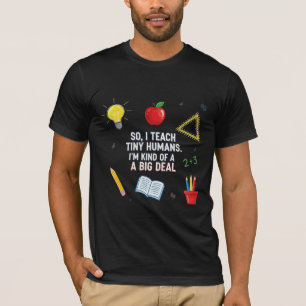 T-shirt Humour de professeur sur tableau craie lumineux