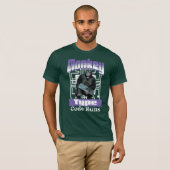 T-shirt Humour de programmeur sur le singe qui tape du cod (Devant entier)