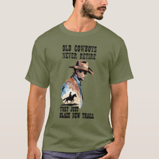 T-shirt Humour de retraite Western Cowboy