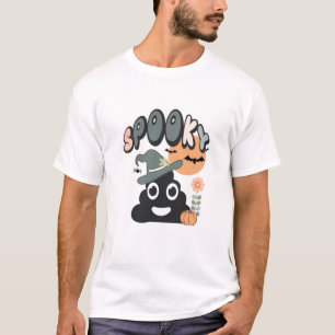 T-shirt Humour de salle de bain drôle Mignon Rétro Hallowe