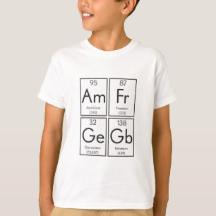 T-shirt Humour de table périodique de l'élément britanniqu