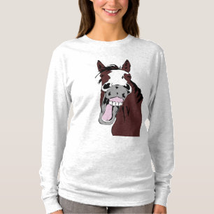 T-shirt Humour de tête de cheval de rire pour les amateurs