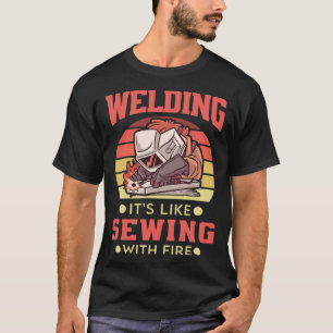 T-shirt Humour de travail Soudage vintage pour l'acier et