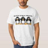 T-shirt Humour de trois pingouins sages (Devant)