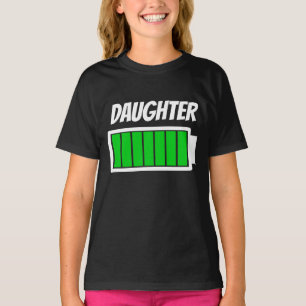 T-shirt Humour d'énergie de batterie haute fille