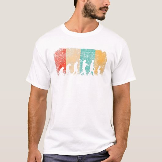 T-shirt Humour d'évolution de yoga rétro drôle (Devant)