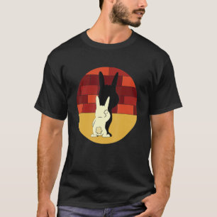 T-shirt Humour d'illusion d'ombre de Bunny Rockstar Cute