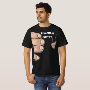 T-shirt humour drôle "Bas les pattes !"