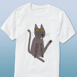 T-shirt Humour drôle de chat<br><div class="desc">Un drôle de lessive de chat. Ou peut-être qu'il ne fait que du yoga ? Embrasse-le à tes risques et périls ! Soulevez un sourire de n'importe quel amoureux des animaux.</div>