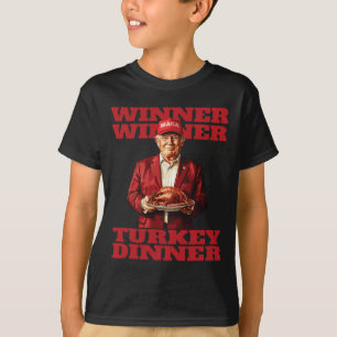 T-shirt Humour Drôle Trump Gagnant Dîner Dîner Turquie