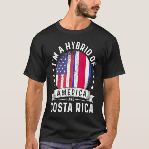 T-shirt Humour du drapeau du patriote costaricain américai