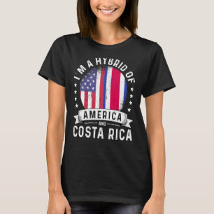 T-shirt Humour du drapeau du patriote costaricain américai
