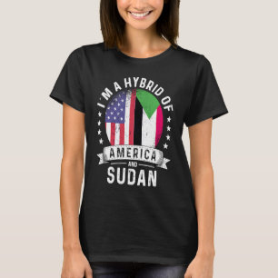 T-shirt Humour du drapeau du patriote soudanais américain