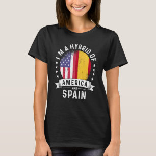 T-shirt Humour du drapeau espagnol du patriote américain