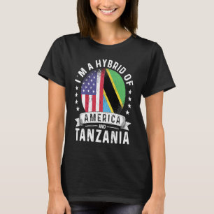T-shirt Humour du drapeau tanzanien du patriote américain
