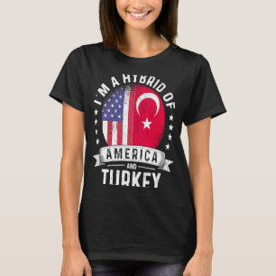 T-shirt Humour du drapeau turkmène-patriote américain