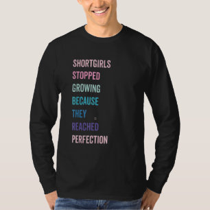 T-shirt Humour Filles Courtes Arrêté De Croître Dit