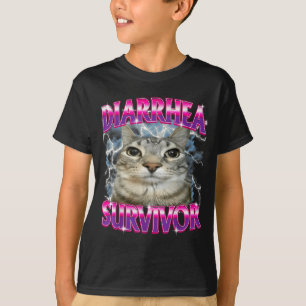 T-shirt Humour Général Diarrhée Regardant Dire Z Idiot Sur