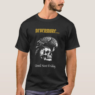 T-shirt Humour gothique avec corbeau et crâne