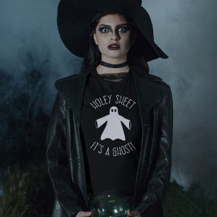 T-shirt humour Halloween. Feuille trouée C'est un