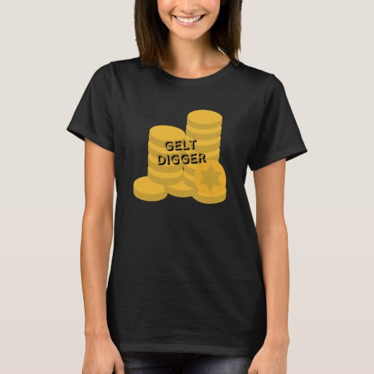 T-shirt Humour juif, Gelt Digger (Devant)