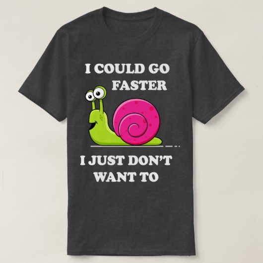 T-shirt Humour lazy Snail (Design devant)