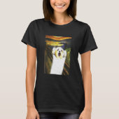 T-shirt Humour Maltais mignon Chien Peinture Filles Femmes (Devant)