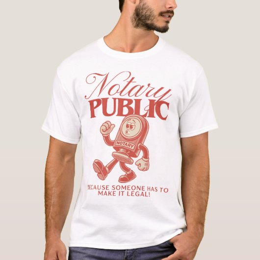 T-shirt Humour Notaire Rétro Public Drôle (Devant)