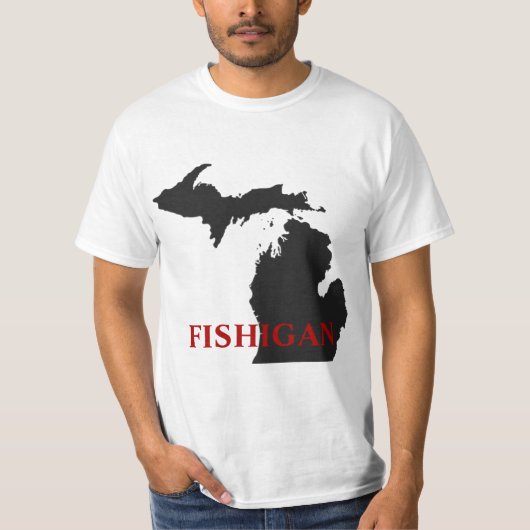 T-shirt Humour pêcheur du Michigan (Devant)