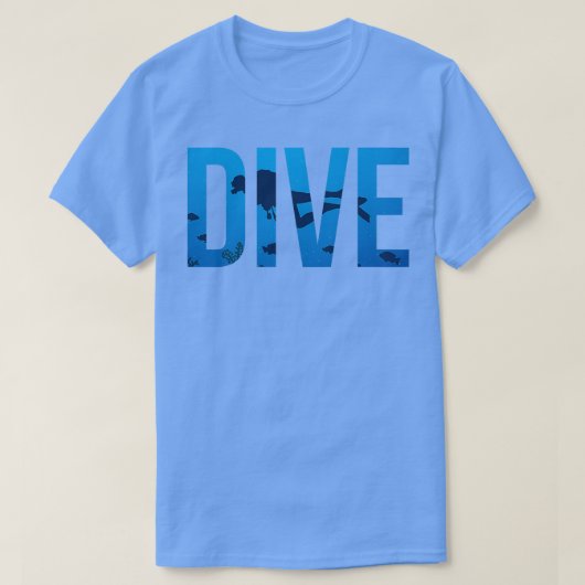 T-shirt Humour Plongée Plongée Funny Diver (Design devant)