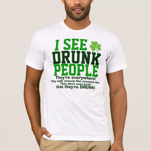T-shirt Humour potable du jour de St Patrick drôle (Devant)