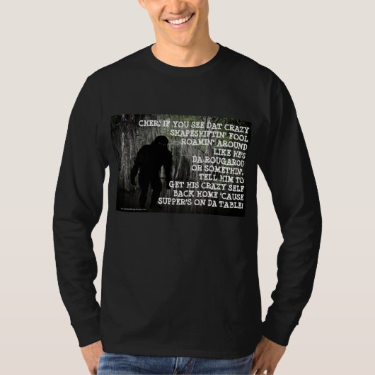 T-SHIRT HUMOUR ROUGAROU CAJUN (Devant)